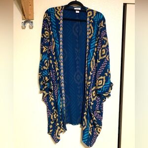 Ariat Bohemian Blue and Yellow Kimono Cardigan
